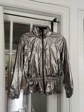 lululemon athletica Metallic Silver Windbreaker Jacket